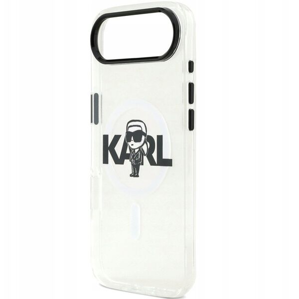 Etui Karl Lagerfeld IML Karl Sketch Logo MagSafe do iPhone 17 Air - przezroczyste