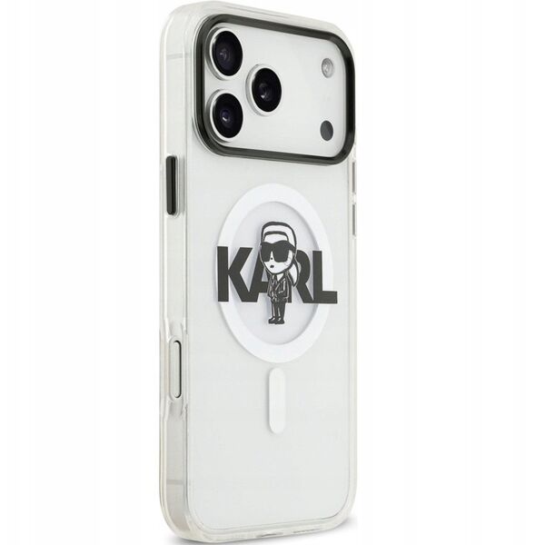 Etui Karl Lagerfeld IML Karl Sketch Logo MagSafe do iPhone 17 Pro Max - przezroczyste