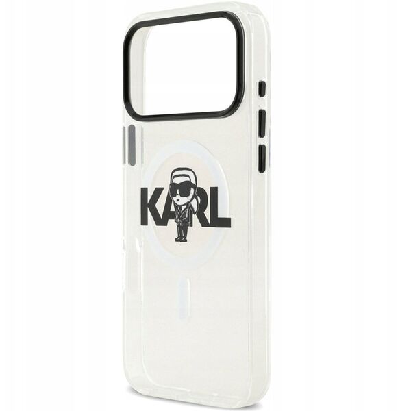 Etui Karl Lagerfeld IML Karl Sketch Logo MagSafe do iPhone 17 Pro Max - przezroczyste