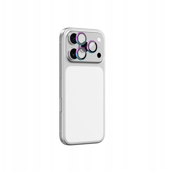 Szkło na aparat AMAZINGTHING Lens Glass na iPhone 17 Pro / Pro Max z tęczową ramką aluminiową