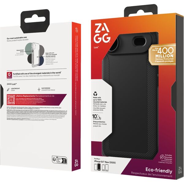 ZAGG Luxe Snap - etui do iPhone 17 Air kompatybilne z MagSafe (black)