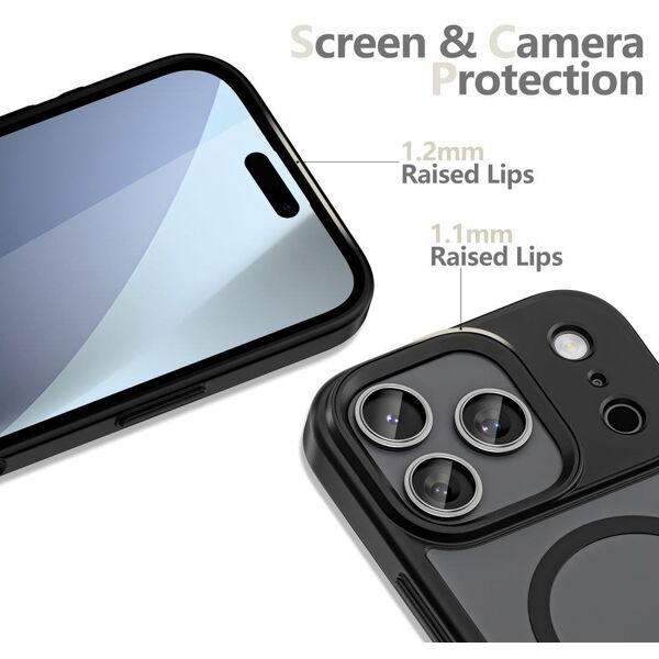 Etui Tech-Protect Magmat MagSafe do Apple iPhone 17 Pro Matte Black
