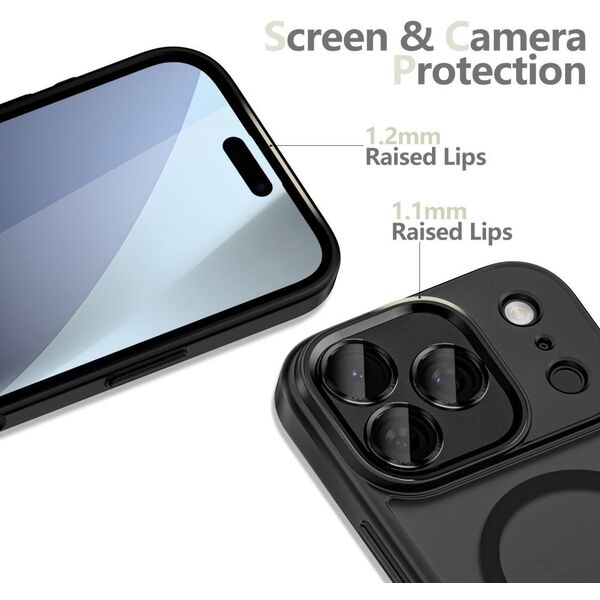 Etui Tech-Protect MagCam MagSafe do Apple iPhone 17 Pro Matte Black