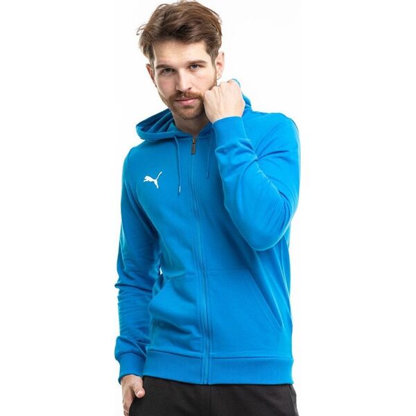 Puma Bluza męska Puma Team Goal Casuals Hooded niebieska 658595 02 S