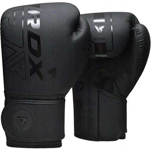 RDX Treniruočių bokso pirštinės - KARA F6 - 16oz - Juodos - BGR-F6MB-16OZ