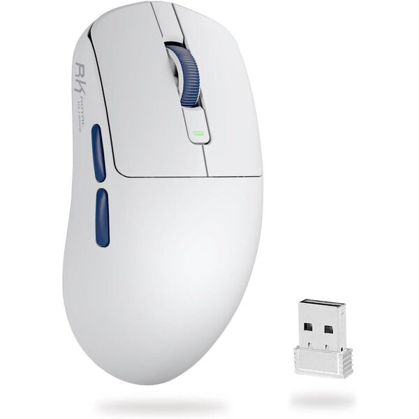 ROYAL KLUDGE M30 White Blue Gaming Mouse PAW 33111K