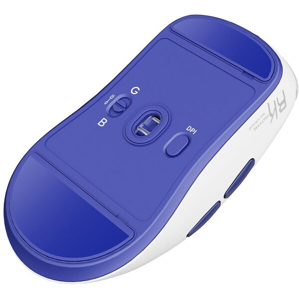 ROYAL KLUDGE M30 White Blue Gaming Mouse PAW 33111K