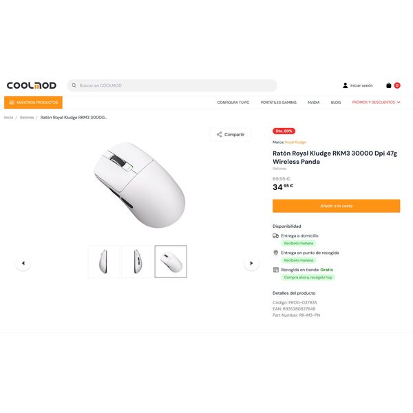 ROYAL KLUDGE M3 Panda Gaming Mouse PAW 39508K