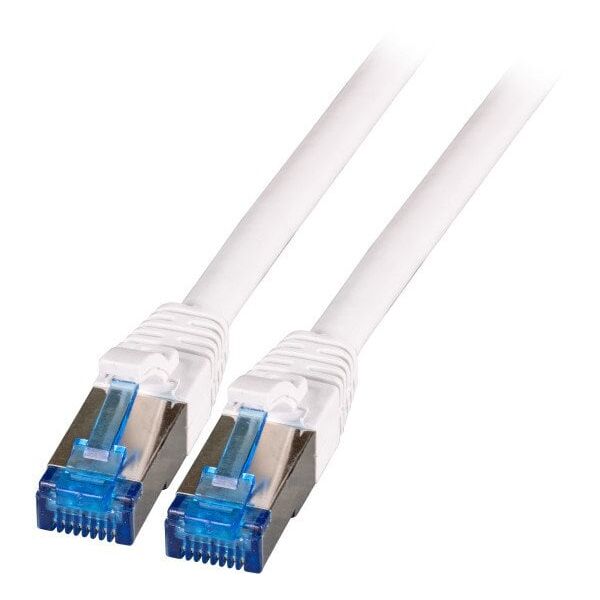 EFB RJ45 Patchkabel S/FTP Cat6A Superflex LSZH WEISS Laenge 25m 10Gbit 500MhZ 100 Prozent Kupfer mit Cat 7 Rohkabel