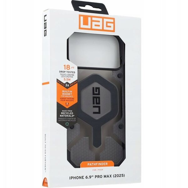 UAG Pathfinder Clear MagSafe - etui do iPhone 17 Pro Max kompatybilne z MagSafe (ash/black)