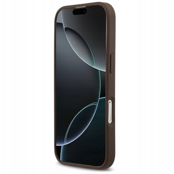 Etui Guess 4G Circle Classic Logo MagSafe do iPhone 17 brązowy