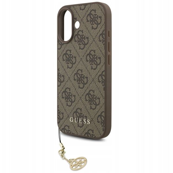 Etui Guess 4G Charms Collection MagSafe do iPhone 17 brązowy