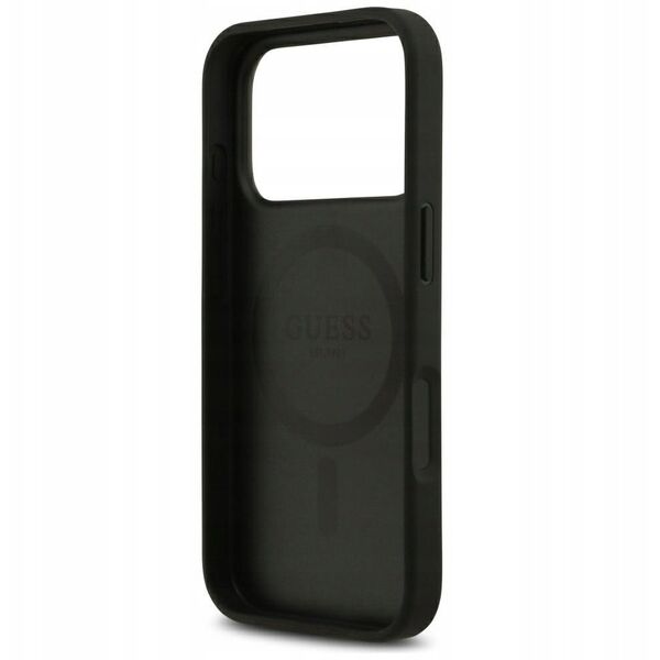 Etui Guess 4G Flowers Print MagSafe do iPhone 17 Pro Max czarny