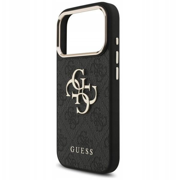 Etui Guess 4G Big 4G Classic Logo do iPhone 17 Pro czarny złoty