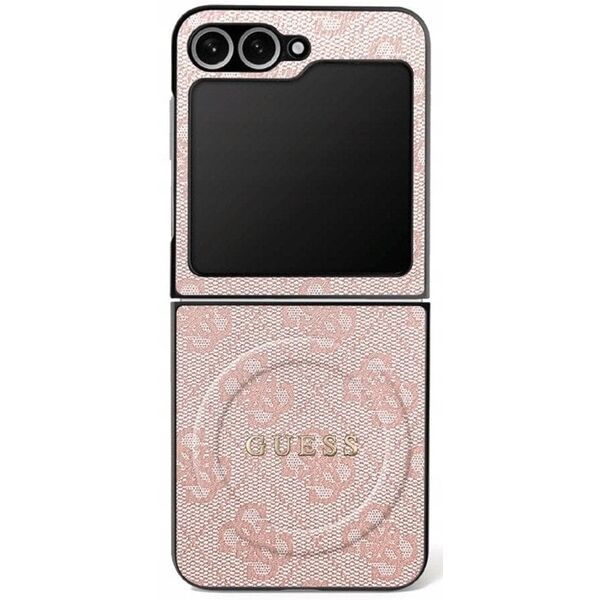 Etui Guess 4G Classic MagSafe do Samsung Galaxy Z Flip7 różowy