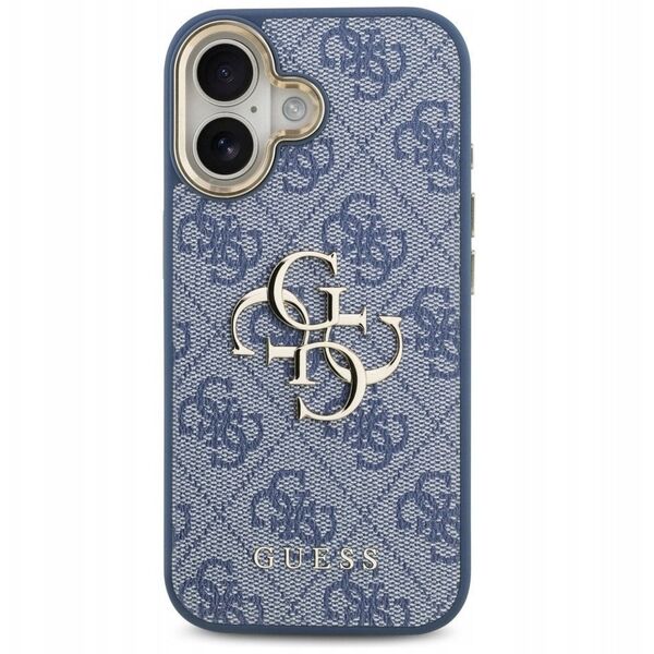 Etui Guess 4G Big 4G Classic Logo do iPhone 17 niebieski złoty