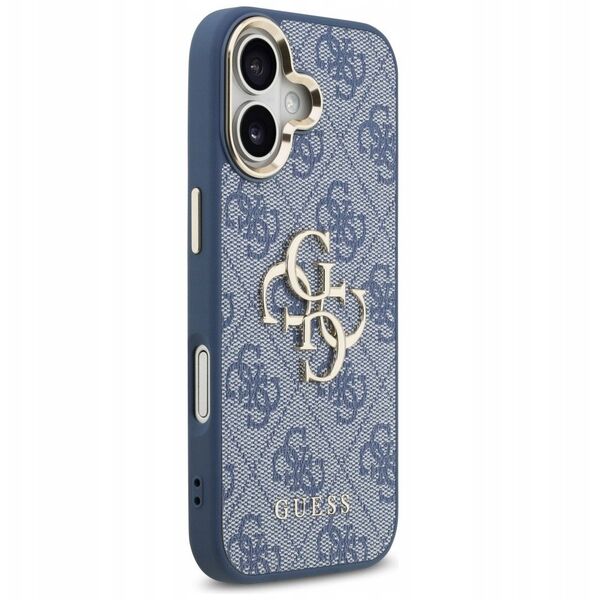 Etui Guess 4G Big 4G Classic Logo do iPhone 17 niebieski złoty