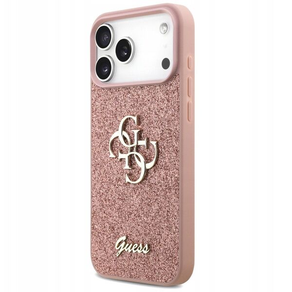 Etui Guess Fixed Glitter Big 4G do iPhone 17 Pro Max różowy