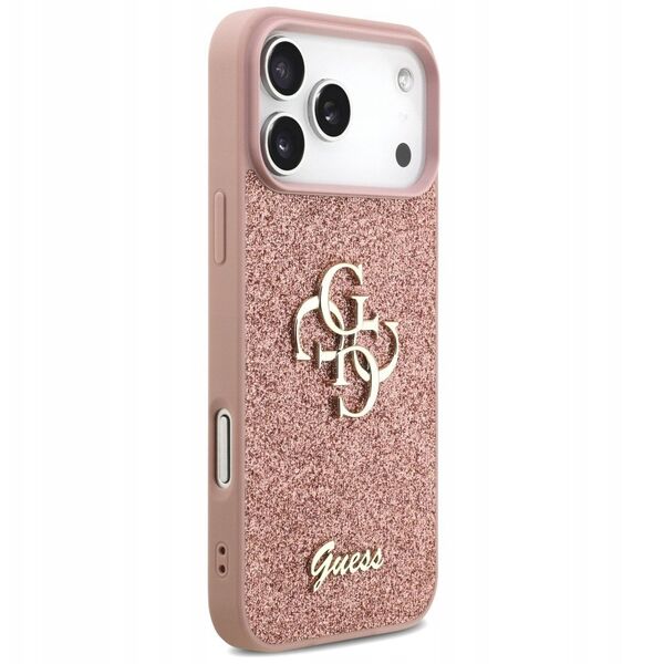 Etui Guess Fixed Glitter Big 4G do iPhone 17 Pro Max różowy