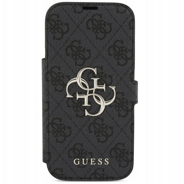 Etui Guess Book 4G Metal Logo do iPhone 17 Pro czarny