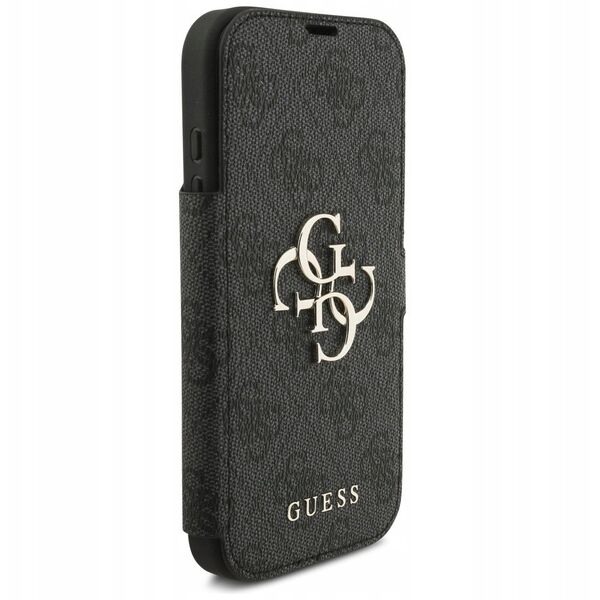 Etui Guess Book 4G Metal Logo do iPhone 17 Pro czarny