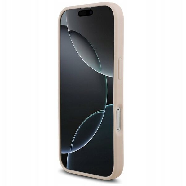 Etui Guess Grained Big 4G & Classic Logo do iPhone 17 różowy
