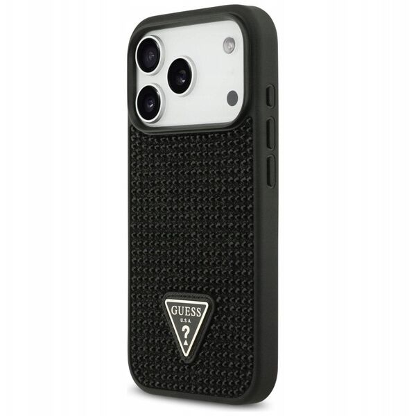 Etui Guess Rhinestone Triangle Logo do iPhone 17 Pro czarny