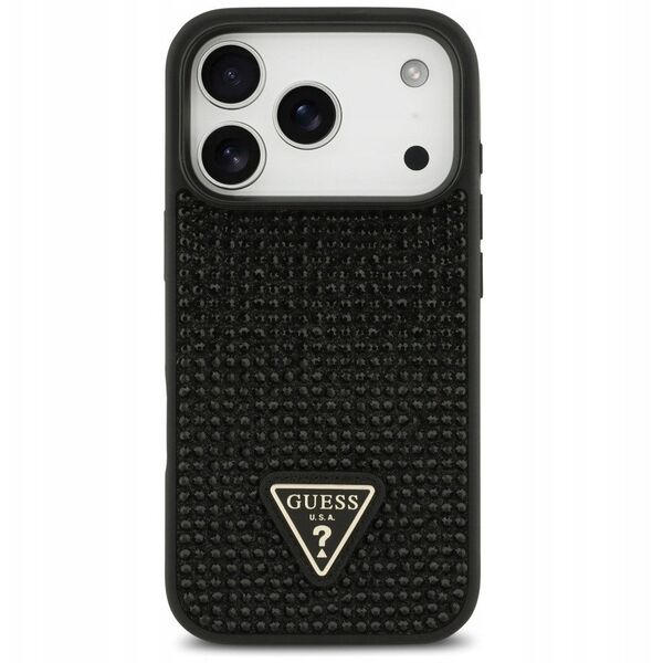 Etui Guess Rhinestone Triangle Logo do iPhone 17 Pro czarny