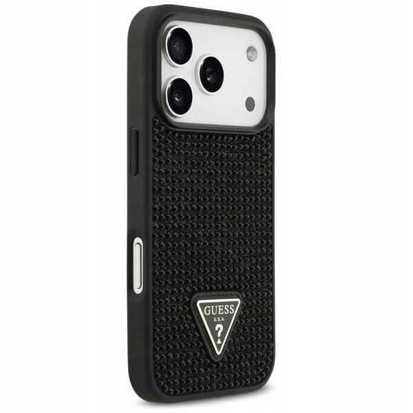 Etui Guess Rhinestone Triangle Logo do iPhone 17 Pro czarny