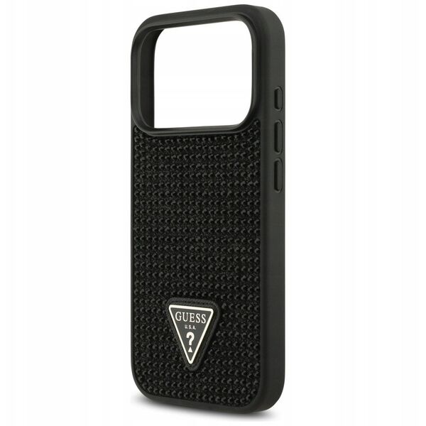 Etui Guess Rhinestone Triangle Logo do iPhone 17 Pro czarny