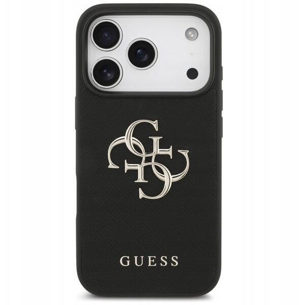 Etui Guess Grained Big 4G & Classic Logo do iPhone 17 Pro czarny