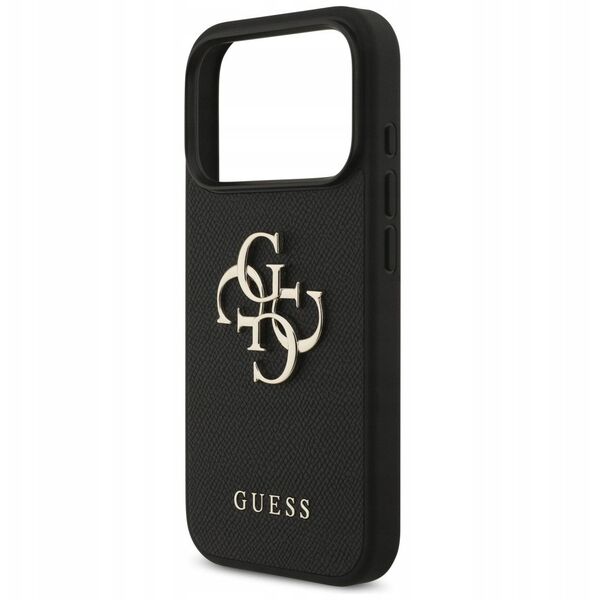 Etui Guess Grained Big 4G & Classic Logo do iPhone 17 Pro czarny