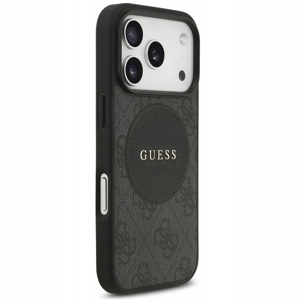 Etui Guess 4G Circle Classic Logo MagSafe do iPhone 17 Pro czarny