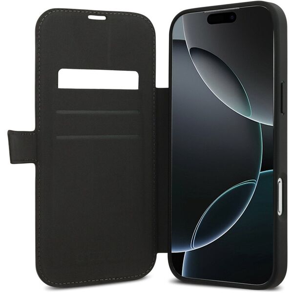 Etui Guess Book 4G Metal Logo do iPhone 17 Pro Max brązowy
