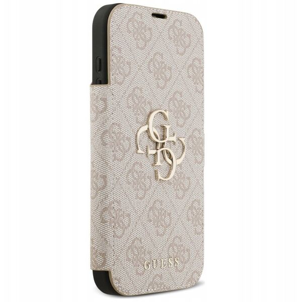 Etui Guess Book 4G Metal Logo do iPhone 17 Pro Max różowy