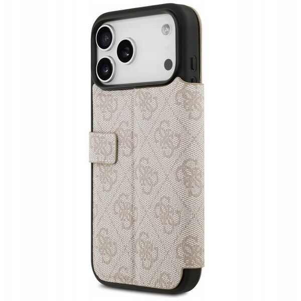 Etui Guess Book 4G Metal Logo do iPhone 17 Pro Max różowy