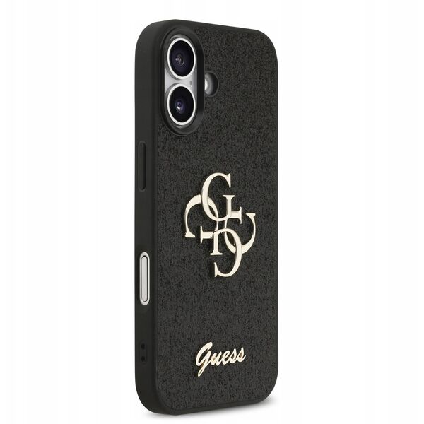 Etui Guess Fixed Glitter Big 4G do iPhone 17 czarny