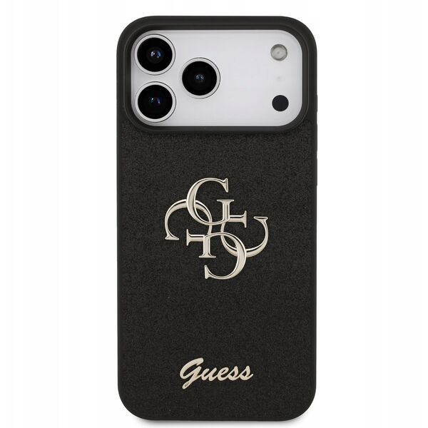 Etui Guess Fixed Glitter Big 4G do iPhone 17 Pro czarny