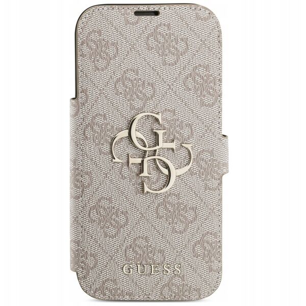 Etui Guess Book 4G Metal Logo do iPhone 17 Pro różowy