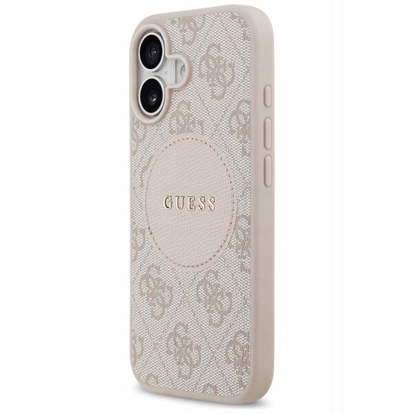 Etui Guess 4G Circle Classic Logo MagSafe do iPhone 17 różowy