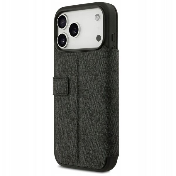 Etui Guess Book 4G Metal Logo do iPhone 17 Pro Max czarny