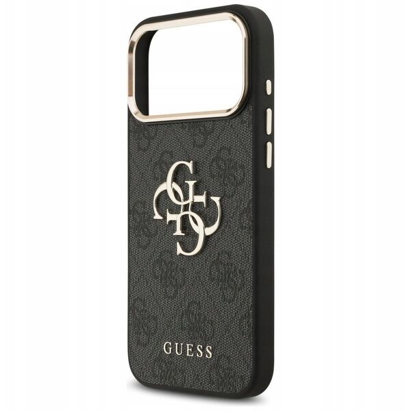 Etui Guess 4G Big 4G Classic Logo do iPhone 17 Pro Max czarny złoty