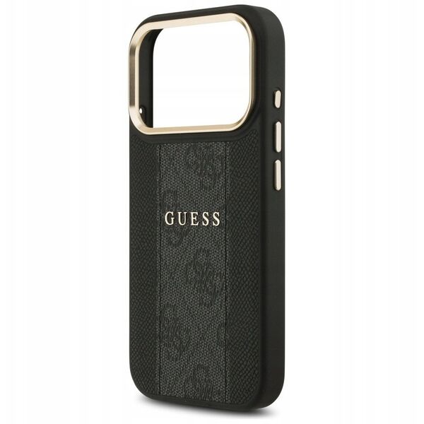 Etui Guess 4G Stripe MagSafe do iPhone 17 Pro czarny
