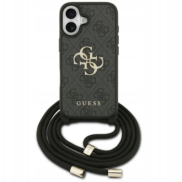 Etui Guess 4G Big Logo Cord Stap Crossbody do iPhone 17 czarny