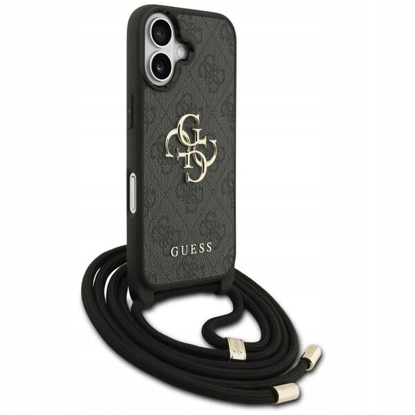 Etui Guess 4G Big Logo Cord Stap Crossbody do iPhone 17 czarny