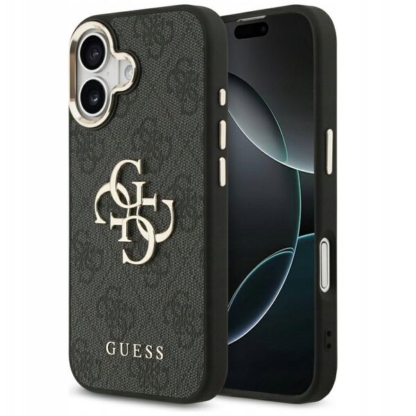 Etui Guess 4G Big 4G Classic Logo do iPhone 17 czarny złoty