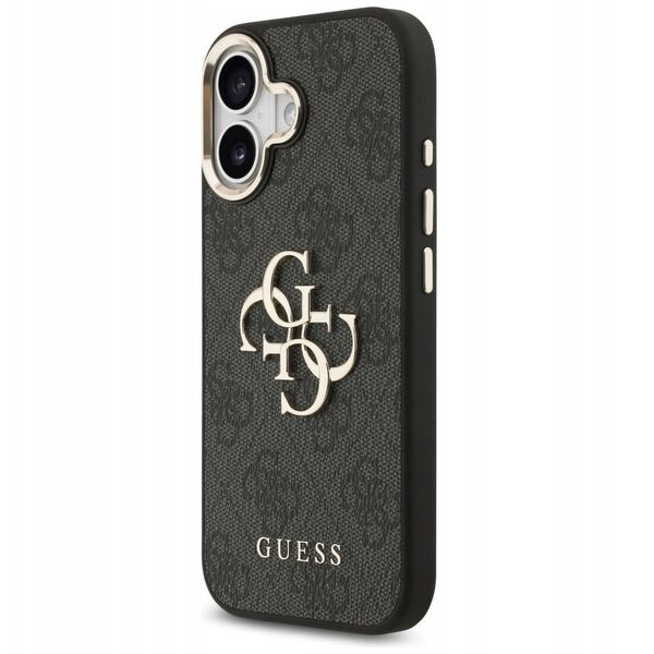 Etui Guess 4G Big 4G Classic Logo do iPhone 17 czarny złoty