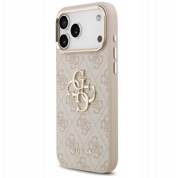 Etui Guess 4G Big 4G Classic Logo do iPhone 17 Pro Max różowy złoty