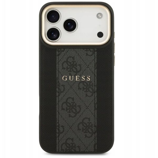 Etui Guess 4G Stripe MagSafe do iPhone 17 Pro Max czarny