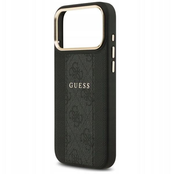 Etui Guess 4G Stripe MagSafe do iPhone 17 Pro Max czarny